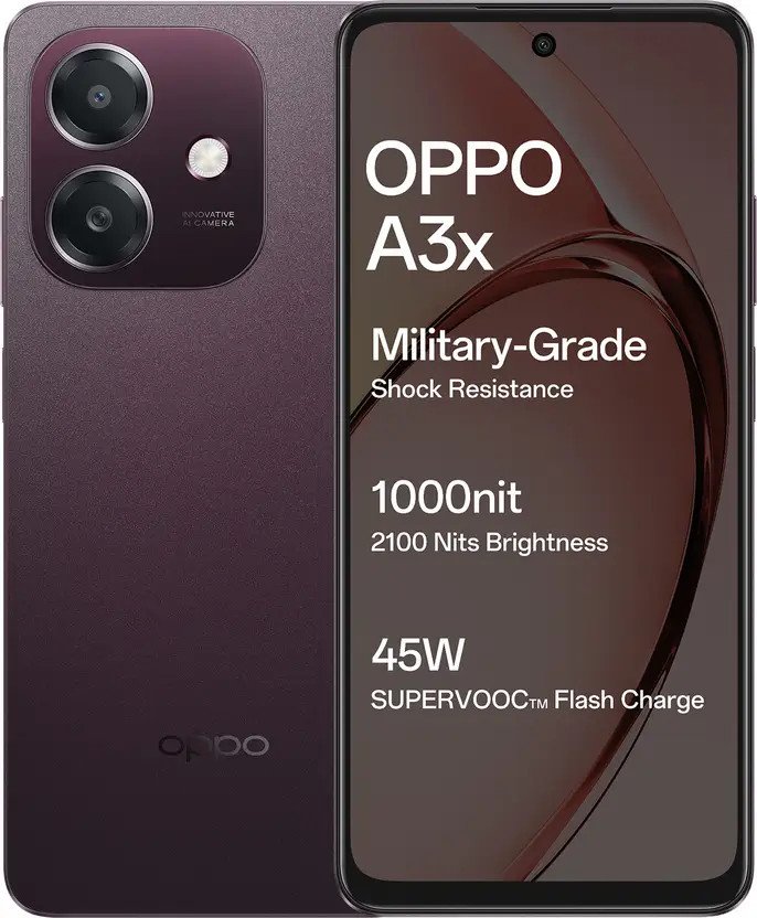 OPPO A3x (Nebula Red, 128 GB)  (4 GB RAM)