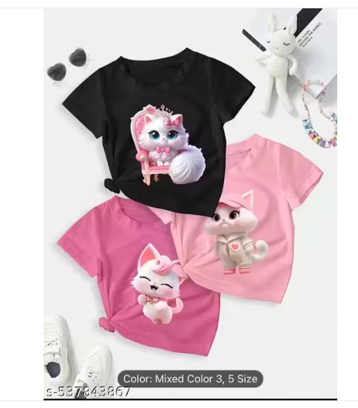 KNIT VEY GIRLS THSIRT PACK OF 3