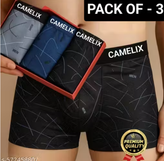 Men Underwear High Quality Premium Printed Brief (Pack Of 3)
