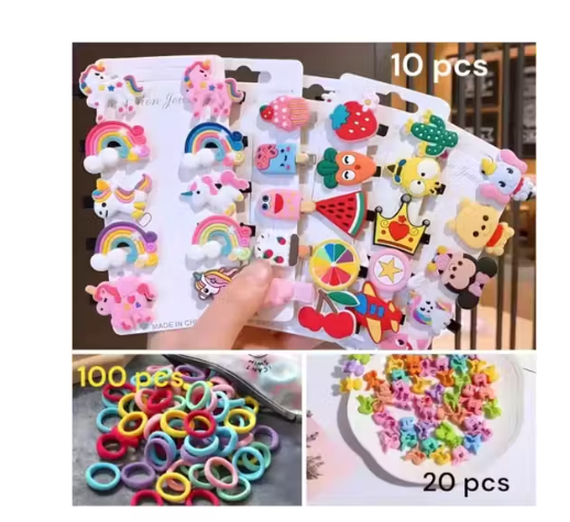 Baby Girl Hair Accessories Combo 130 Pcs Baby Girl Hair Clip Set (Multicolor) Hair Accessory Set (Multicolor) ₹73