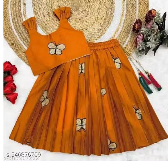 Girls Lehnga choli & dupatta Kids Silk Lehenga Choli with Dupatta