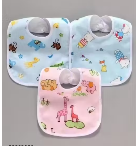 Baby bibs ,Best quality baby bibs pack of 3 chit buttoned waterproof
