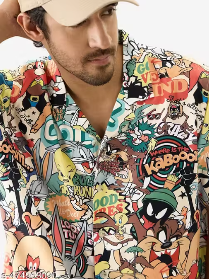 Printed shirt|Character Print| Short Sleeve| Top Rated Shirt|Goa Design |Half Sleeve| Oversized Shirt| Relax Fit Shirt