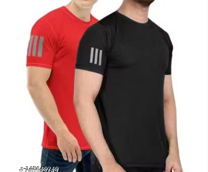 Round tshirts for half sleeves for men and boys combo { pack of 2}