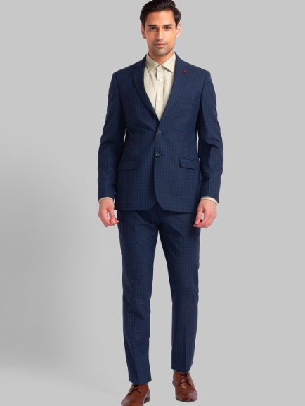 Checked Single Breasted 2-Piece Formal Suit