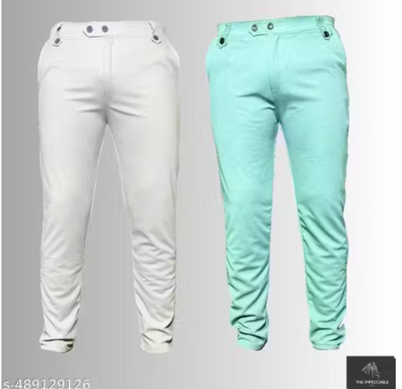The Impeccable Fit Trousers (Pack of 2) | Comfortable & Stylish Trousers for Men