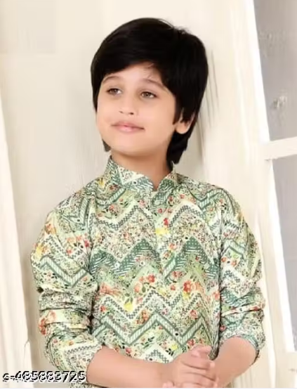 IGITALPRINTED WITH EMBRODERY WORK SET OF KURTA AND PAYJAMA FOR KIDS AND BOYS
