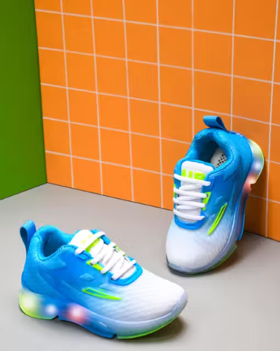 Kids Light Up Shoes, LED Soles, Hook and Loop Closure,Daily Wear Fashion Shoe,Exclusive for kids With SpiderMan Design