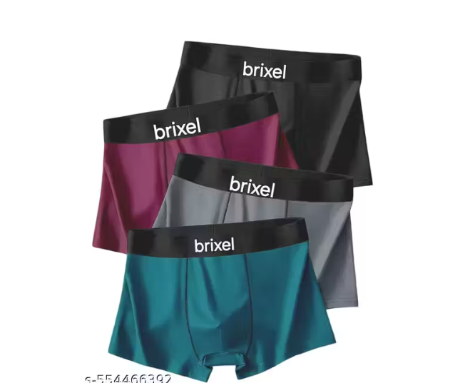 brixel enterprise butiful Men's Stylish Plain brife | Pack of 4 | Comfortable & Breathable Briefs for Wear