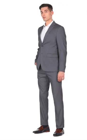 Men 2 Piece suit Solid Suit