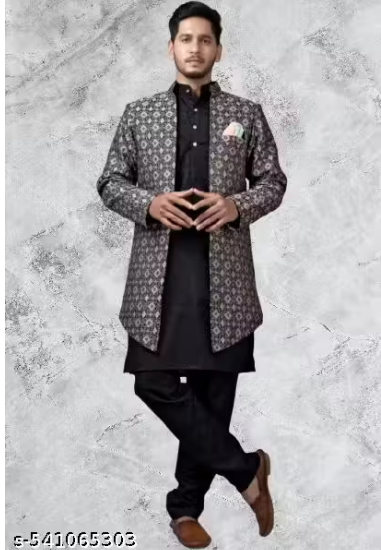 Mens Stylish Waistcoat & Kurta Set