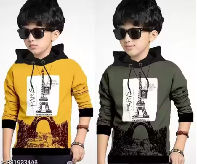 Combo Purple And Yellow Kids Round Neck Tshirt Pack Of 2