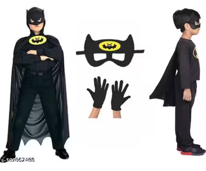BATMAN +GLOVES + SOCAS MASK party wear fancy dress school fancy dress