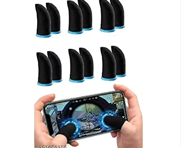 Pubg Anti-Slip Thumb Sleeve, Slip-Proof Sweat-Proof Professional Touch Screen Thumbs Finger Sleeve for Pubg Mobile Phone Game Gaming Gloves Multi Colour