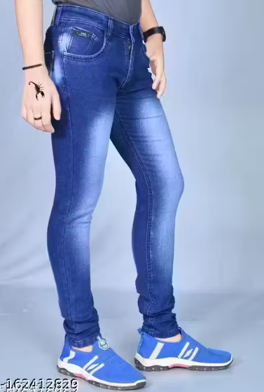 Men Cotton Blend Jeans