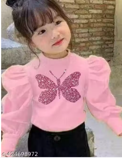 Glitter butterfly tops for kids