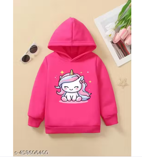 MANOHUNT Girls hooded SweatShirt |Girls HOODIE with long sleeves PACK OF 1