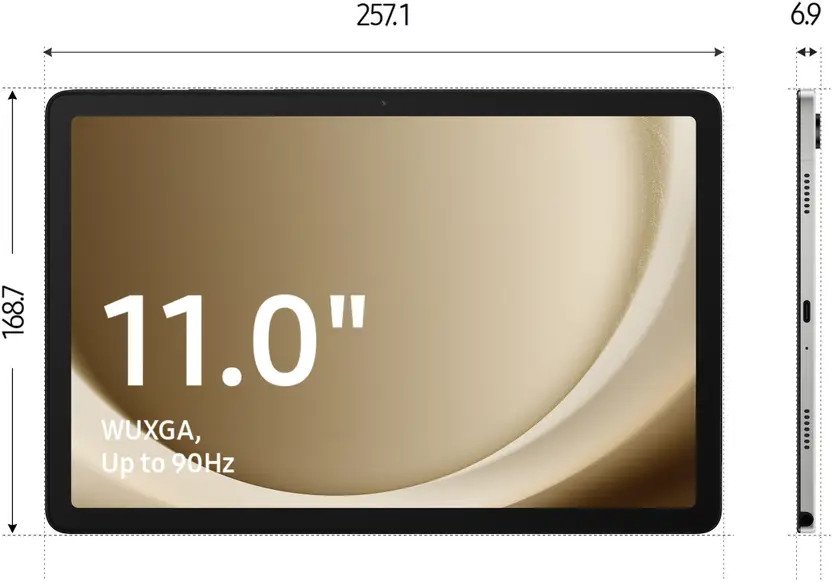 Samsung Galaxy Tab A9+ 8 GB RAM 128 GB ROM 11.0 inch with Wi-Fi+5G Tablet (Silver)